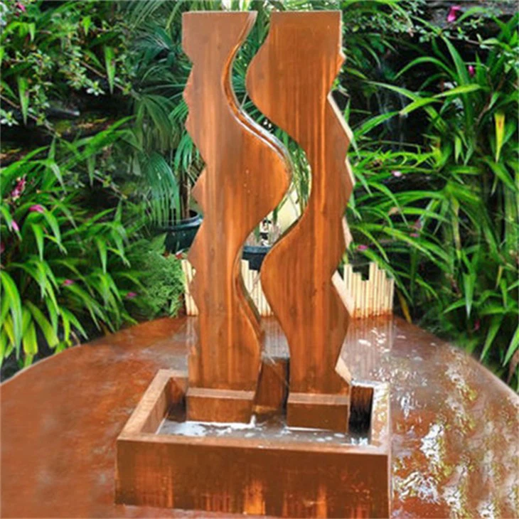 Corten Steel Harmony Water Curtain Water Feature