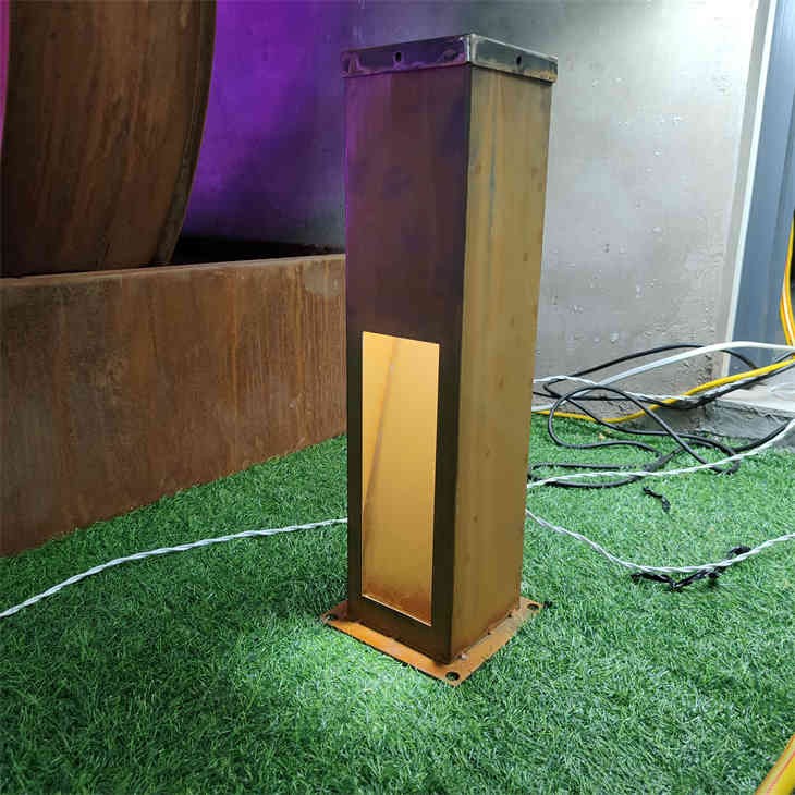 Outdoor Light Pathway Garden Light Corten Steel Bollard
