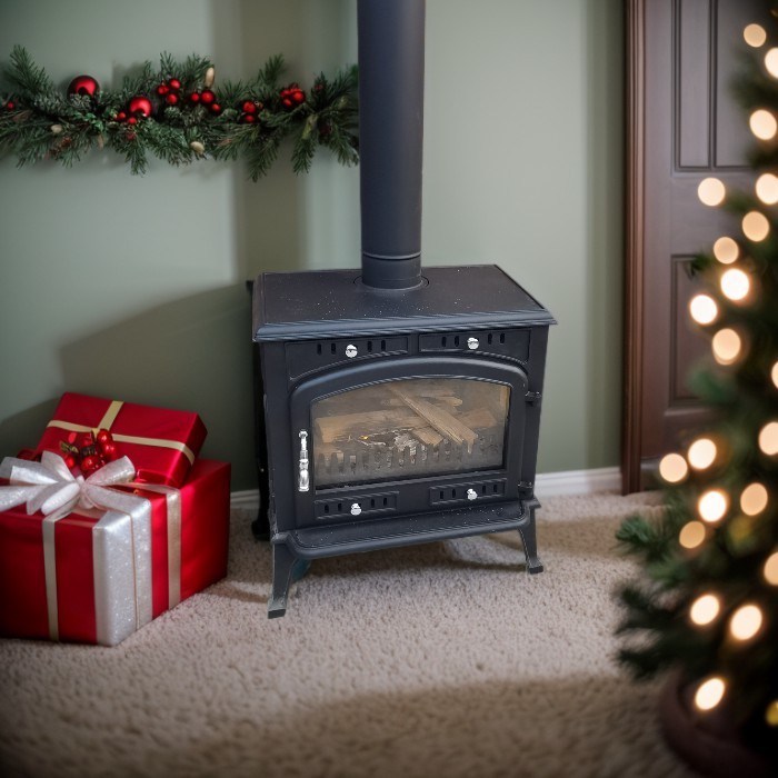 Real Cozy Fire Cast Iron Fireplace