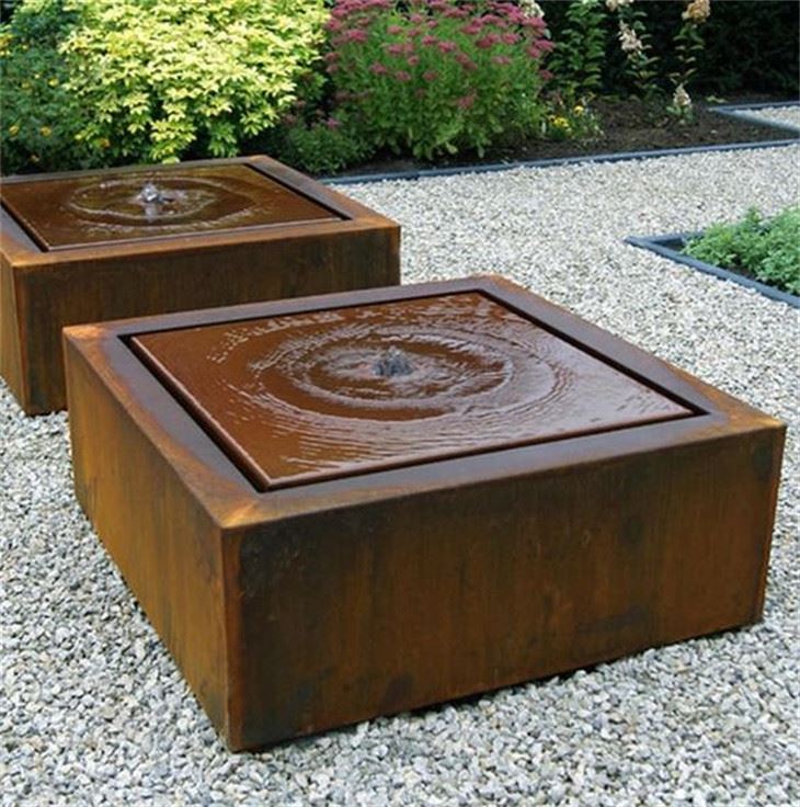 Corten Steel Water Curtain -vesiputous