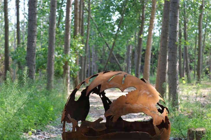 Laser Cut Metal Spherical Fire Pit best